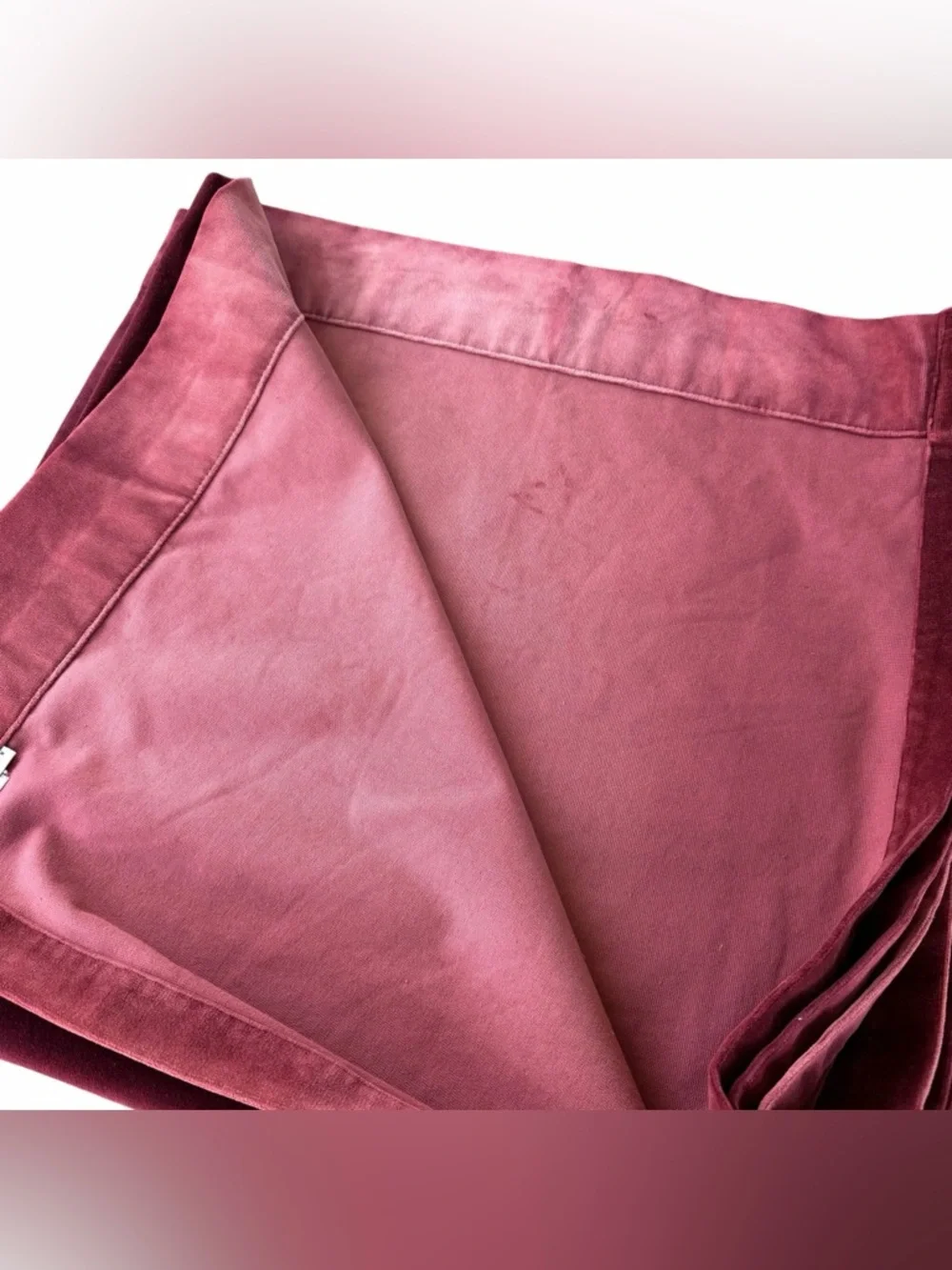 Pottery Barn Velvet Twill Merlot Red Drape Set 48x96 100% Cotton Mexico READ